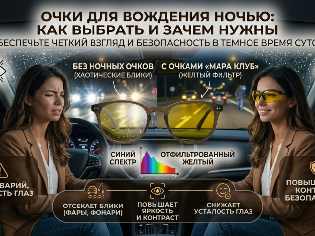 Очки для вождения ночью: как выбрать и зачем нужны