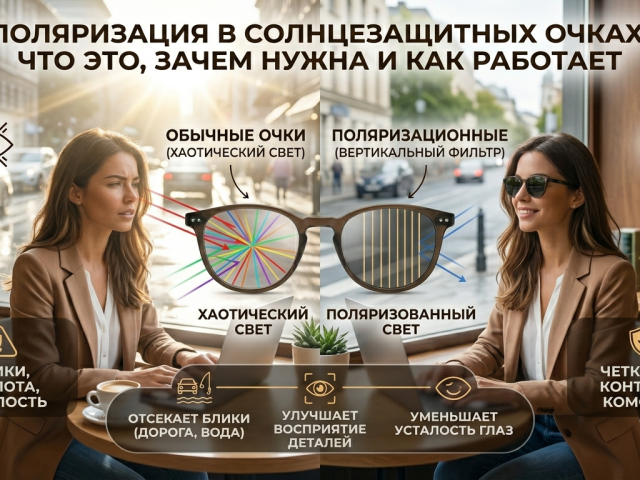Поляризация в солнцезащитных очках: что это, зачем нужна и как работает