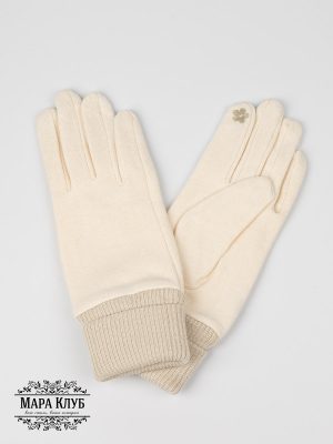 ПЕРЧАТКИ ЖЕНСКИЕ МАРА КЛУБ Арт. МС103 Цвет МОЛОЧНЫЙ Размер - OVERSIZE
